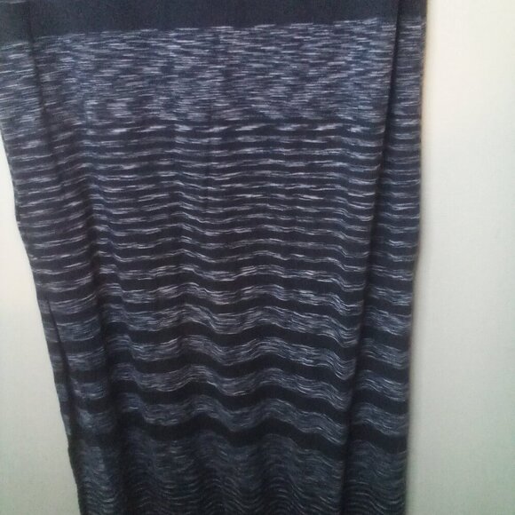 Michael Michael Kors Dress S Short Sleeve Maxi Long Stretch Side Slit Gray Black - Picture 16 of 16